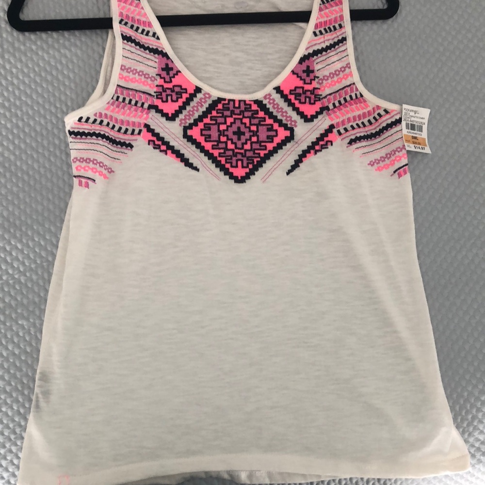Embroidered tank